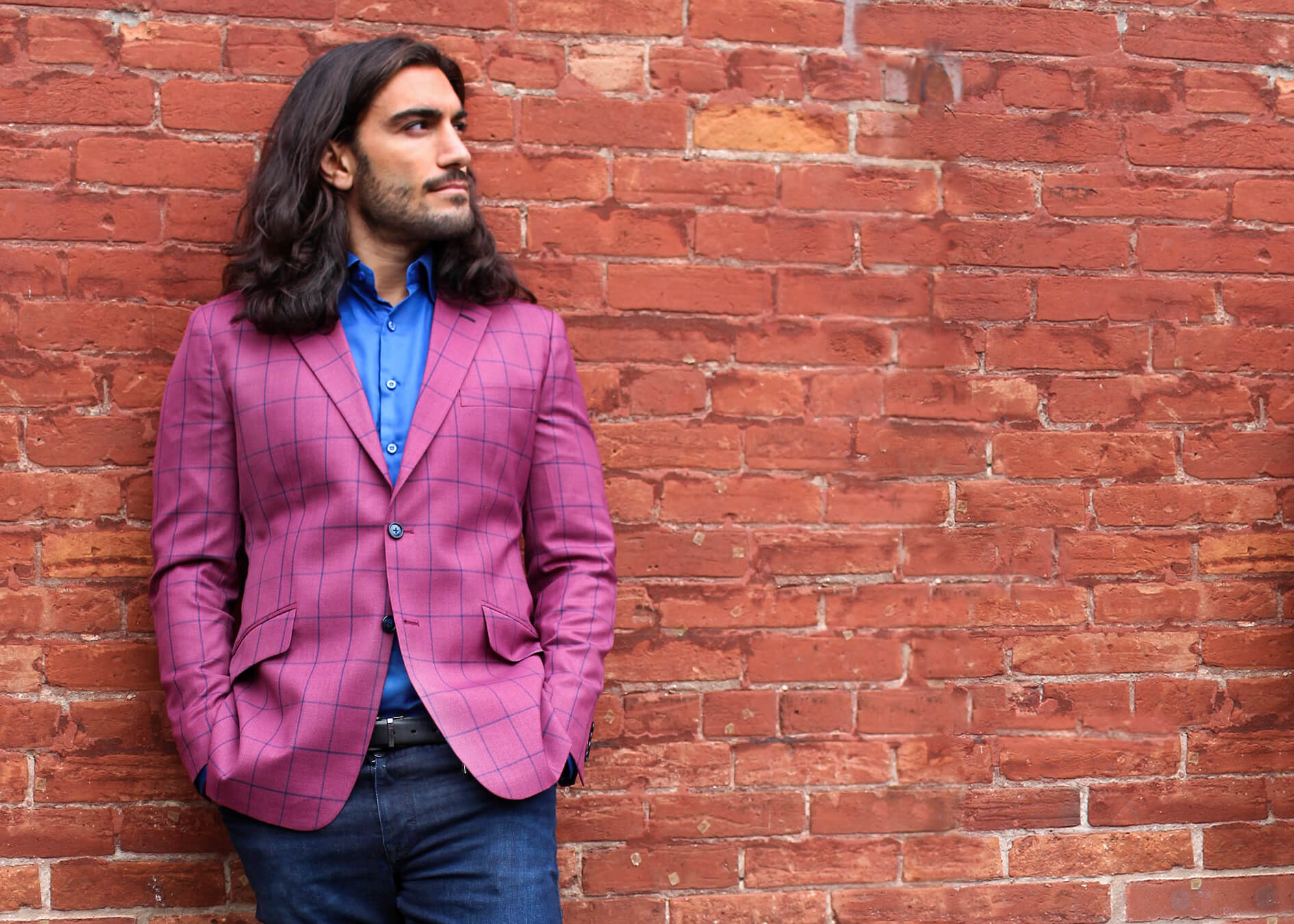 Sports Jacket Red Window pane check