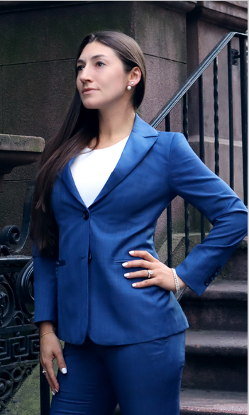 French Blue Super 150s Italian Wool Cashmere